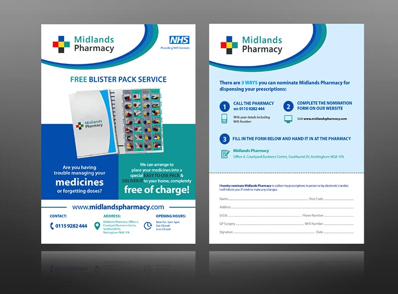 Blistre pack pharmacy service leaflet