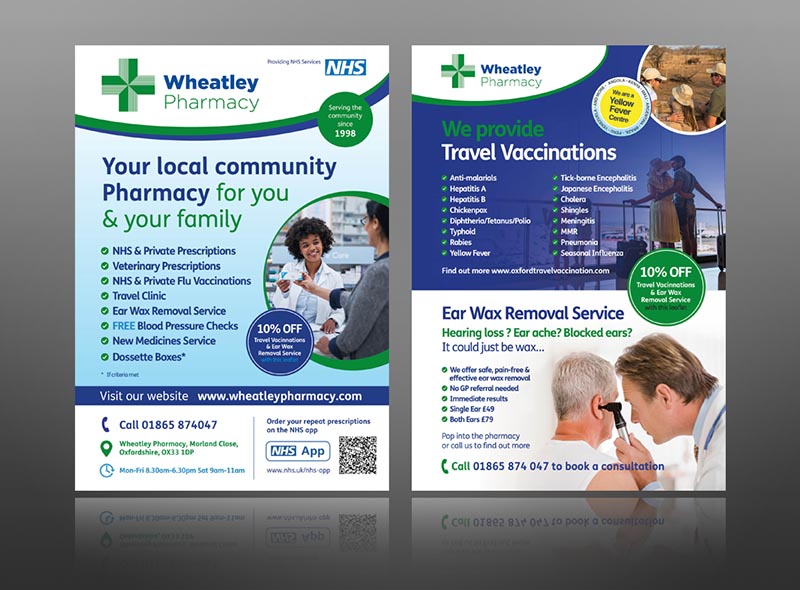 pharmacy eps form electronic prescription service leaflet flyer design template PSNC nomination patient nominate consent