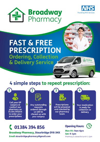 pharmacy leaflet design free prescription delivery