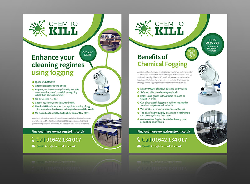 Industrial cleaning leaflet design idea